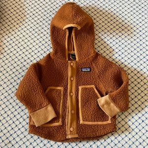 Patagonia baby hooded fleece jacket